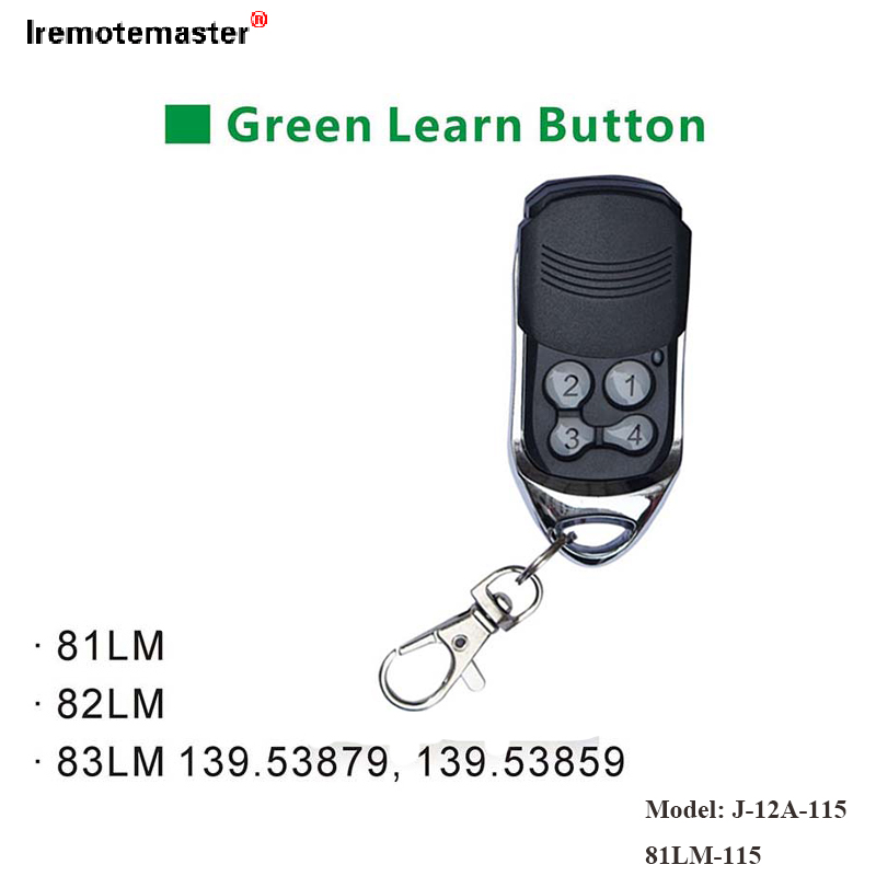 Για 81LM 82LM 83LM Green Learn Κουμπί τηλεχειριστήριο γκαραζόπορτας 390MHz