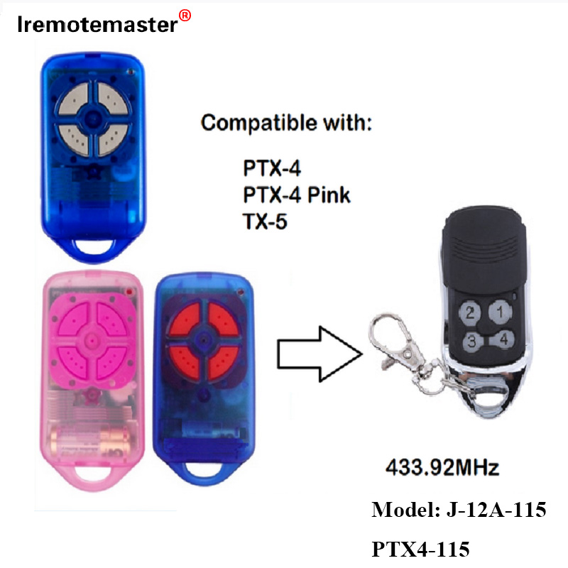 Για PTX4 433,92 MHz Τηλεχειριστήριο γκαραζόπορτας Gate Rolling Code