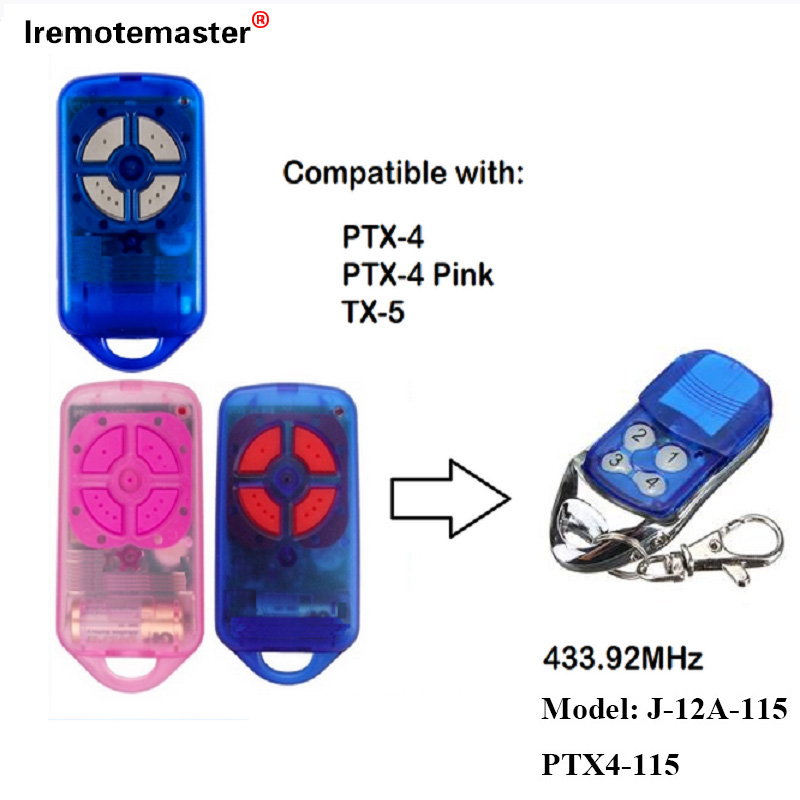 Για PTX4 433,92 MHz Rolling Code Τηλεχειριστήριο γκαραζόπορτας